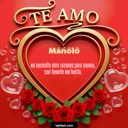 GIF Animado de Feliz Dia Amor para Manolo - Te Amo