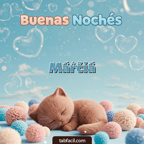 Gif Good Night gatuno Marcia