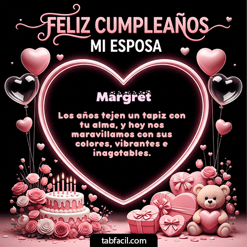 Feliz Cumpleaños Margret GIF