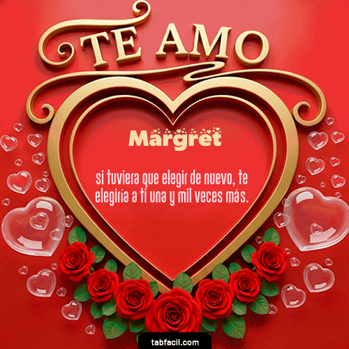 GIF Animado de Feliz Dia Amor para Margret - Te Amo
