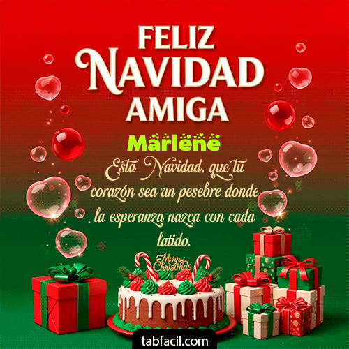 Feliz Navidad Amiga Feliz Navidad Marlene