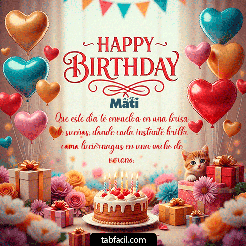 Gif Happy BirthDay Mati