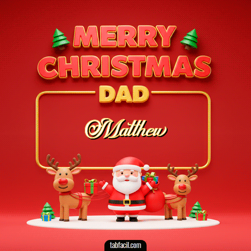 Merry Christmas DAD Feliz Navidad Matthew