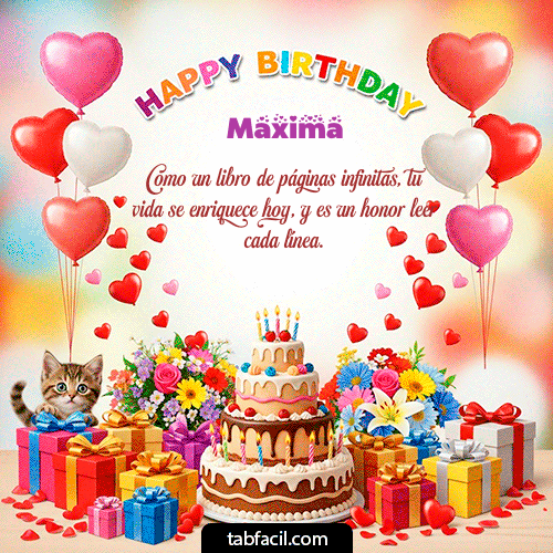 GIF Animado de Feliz Cumpleaños para Maxima - Happy BirthDay