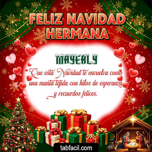 GIF de Mayerly - Feliz Navidad Hermana