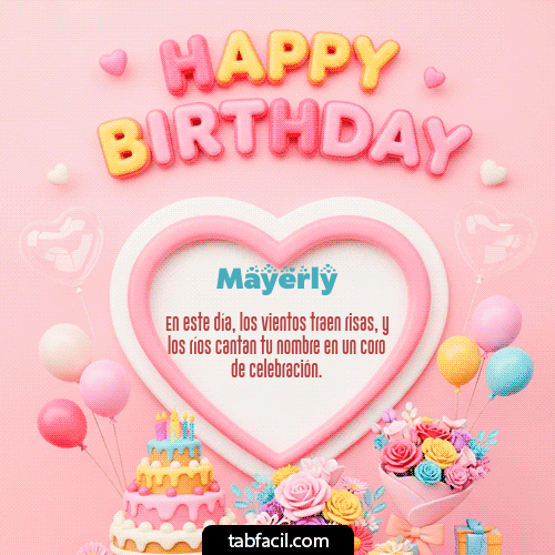 GIF de Mayerly - Happy Birthday Amiga