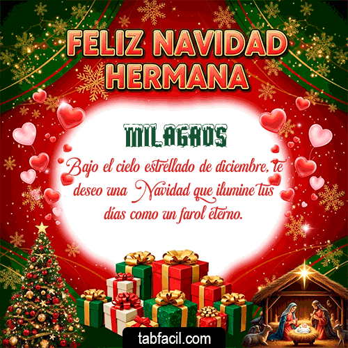 Gif Feliz Navidad Hermana Feliz Navidad Milagros