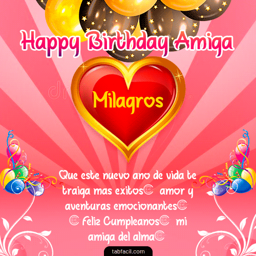 Happy BirthDay Amiga Milagros