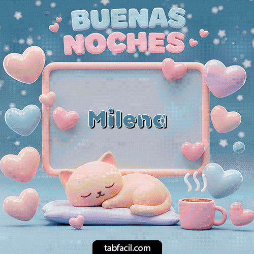 GIF Animado de Buenas Noches para Milena - Luna estrellas de buenas noches