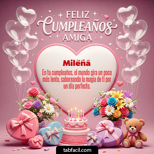 GIF de Milena - Feliz Cumpleaños Amiga