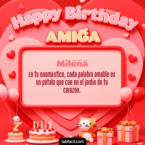 GIF de Milena - 🍰 Happy BirthDay Amiga