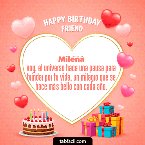 GIF de Milena - Happy Birthday Friend
