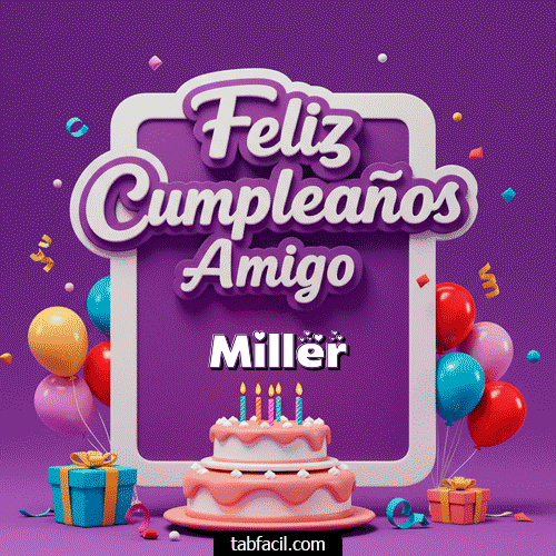 GIF Animado de Feliz Cumpleaños para Miller - 🥂 Feliz Cumpleaños Amigo