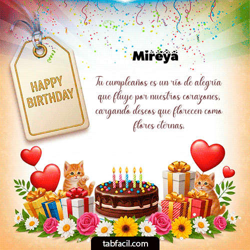Gif Happy BirthDay Mireya