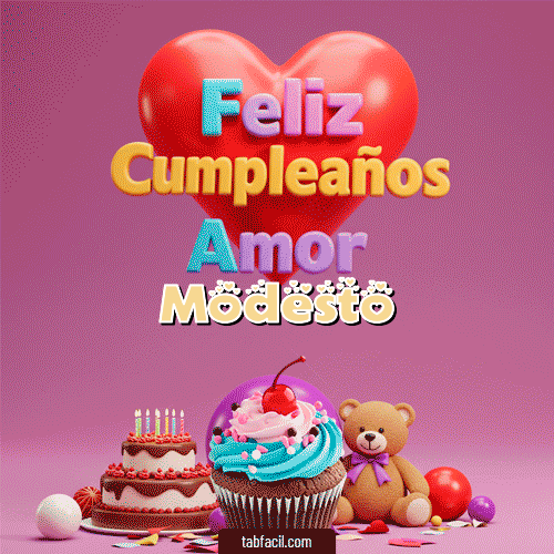 Gif 💞 Feliz Cumpleaños Amor Modesto