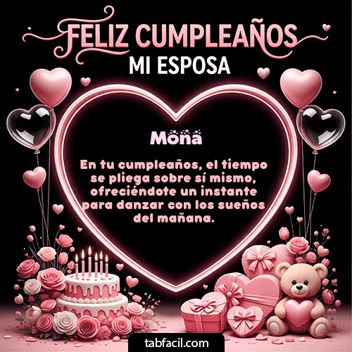 Gif Feliz Cumpleaños Mi Esposa Mona