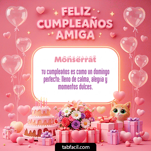 GIF de Monserrat - Feliz Cumpleaños Amiga!