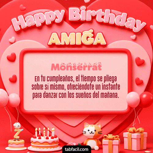 GIF de Monserrat - 🍰 Happy BirthDay Amiga