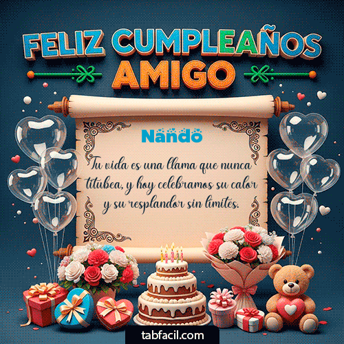 Gif Feliz Cumpleaños Amigo Nando