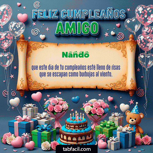 Gif Feliz Cumpleaños Amigo Nando