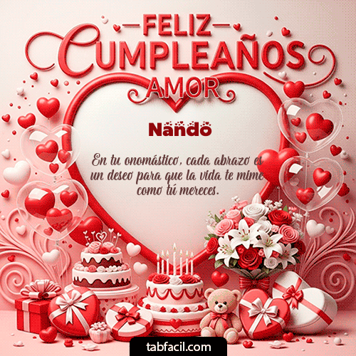Gif Feliz Cumpleaños Amor Nando