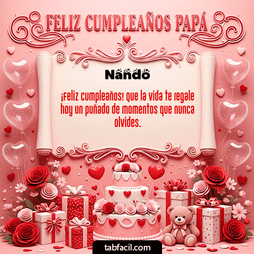 Gif Feliz Cumpleaños Papá Nando