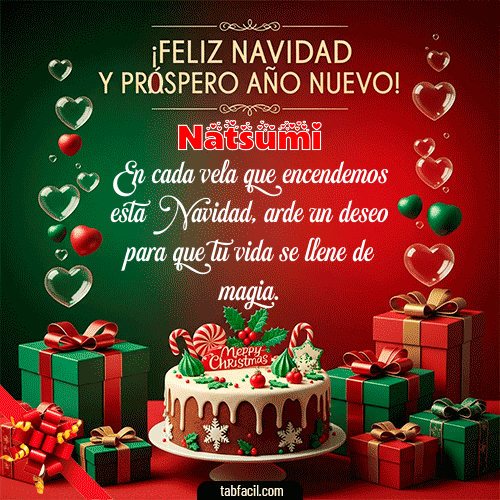 Gif Feliz Navidad y Próspero Año Nuevo Feliz Navidad Natsumi