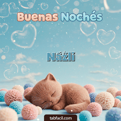 GIF Animado de Buenas Noches para Nazli - Good Night gatuno