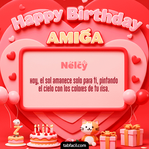 GIF de Nelcy - 🍰 Happy BirthDay Amiga