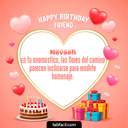 GIF de Nevaeh - Happy Birthday Friend
