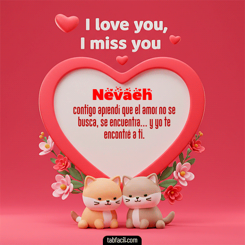 Gif Te quiero, Te  amo, Te extraño Feliz Dia Amor Nevaeh