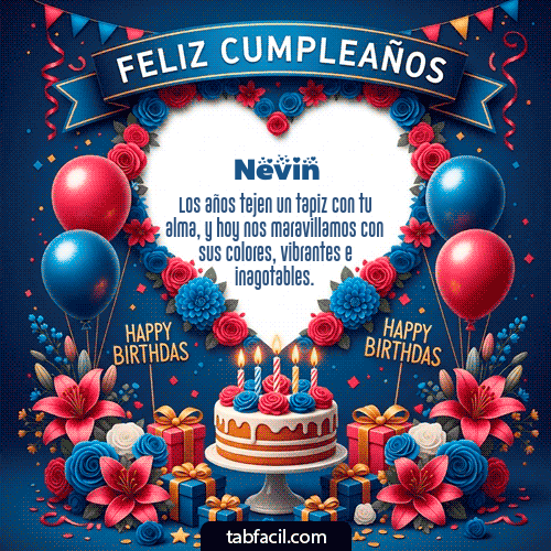 GIF Animado de Feliz Cumpleaños para Nevin - Feliz Cumpleaños Amigo