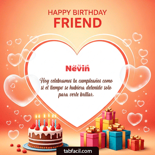 GIF Animado de Feliz Cumpleaños para Nevin - Happy Birthday Friend