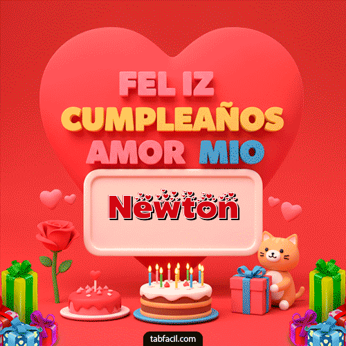 Gif 💖 Feliz Cumpleaños Amor Mio Newton
