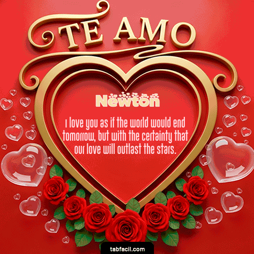 GIF Animado de Feliz Dia Amor para Newton - Te Amo