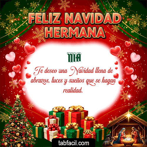 Feliz Navidad Hermana Feliz Navidad Nia