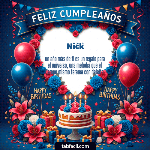 Gif Feliz Cumpleaños Amigo Nick
