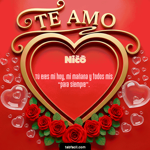 Te Amo Feliz Dia Amor Nico