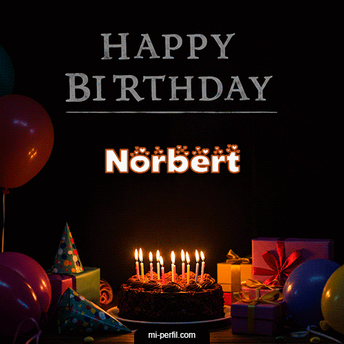 Gif Happy BirthDay Feliz Cumpleaños Norbert