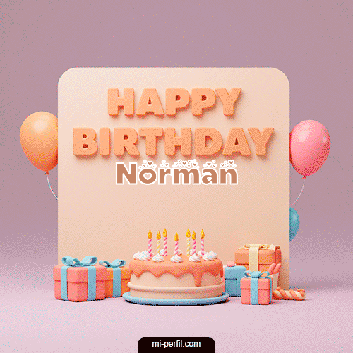 Happy BirthDay Torta Feliz Cumpleaños Norman