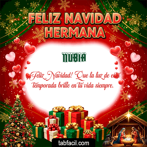 GIF de Nubia - Feliz Navidad Hermana