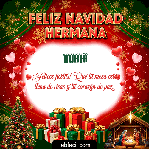GIF de Nuria - Feliz Navidad Hermana