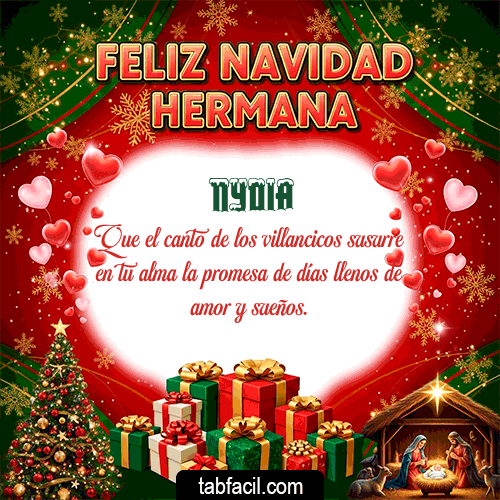 GIF de Nydia - Feliz Navidad Hermana