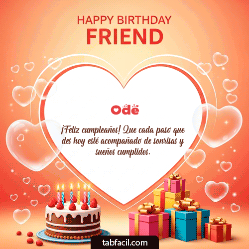 Gif Happy Birthday Friend Ode