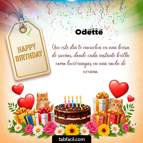 Gif Happy BirthDay Odette