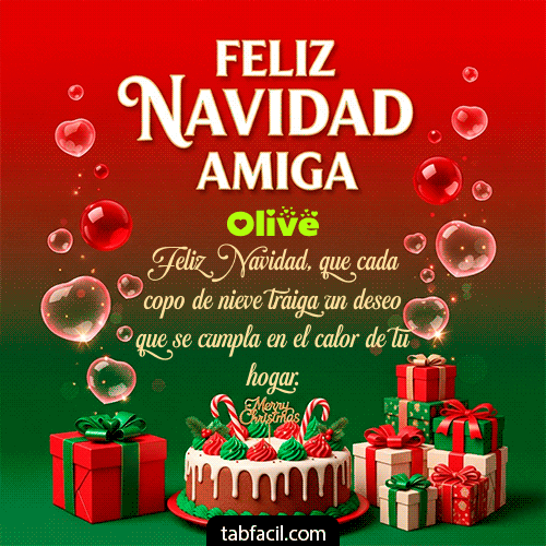 GIF Animado de Feliz Navidad para Olive - Feliz Navidad Amiga