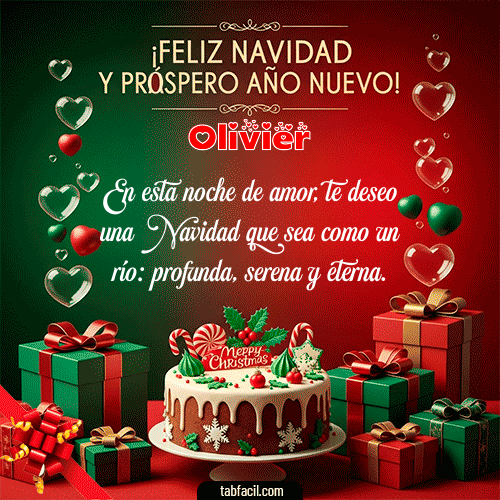 GIF Animado de Feliz Navidad para Olivier - Feliz Navidad y Próspero Año Nuevo