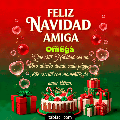 GIF Animado de Feliz Navidad para Omega - Feliz Navidad Amiga