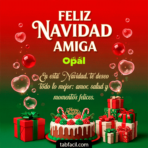 GIF Animado de Feliz Navidad para Opal - Feliz Navidad Amiga