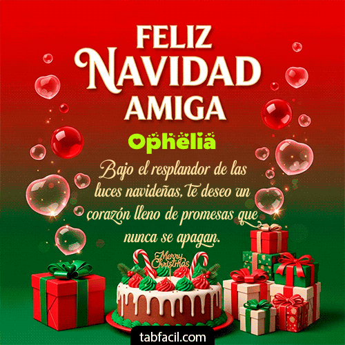 GIF Animado de Feliz Navidad para Ophelia - Feliz Navidad Amiga